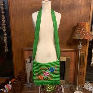 Whimsical Peruvian wool purse
